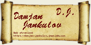 Damjan Jankulov vizit kartica